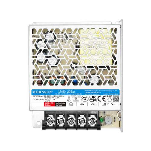 LM50-20B12V/24V金升阳AC/DC50W输入电压220/110VAC工业级电源