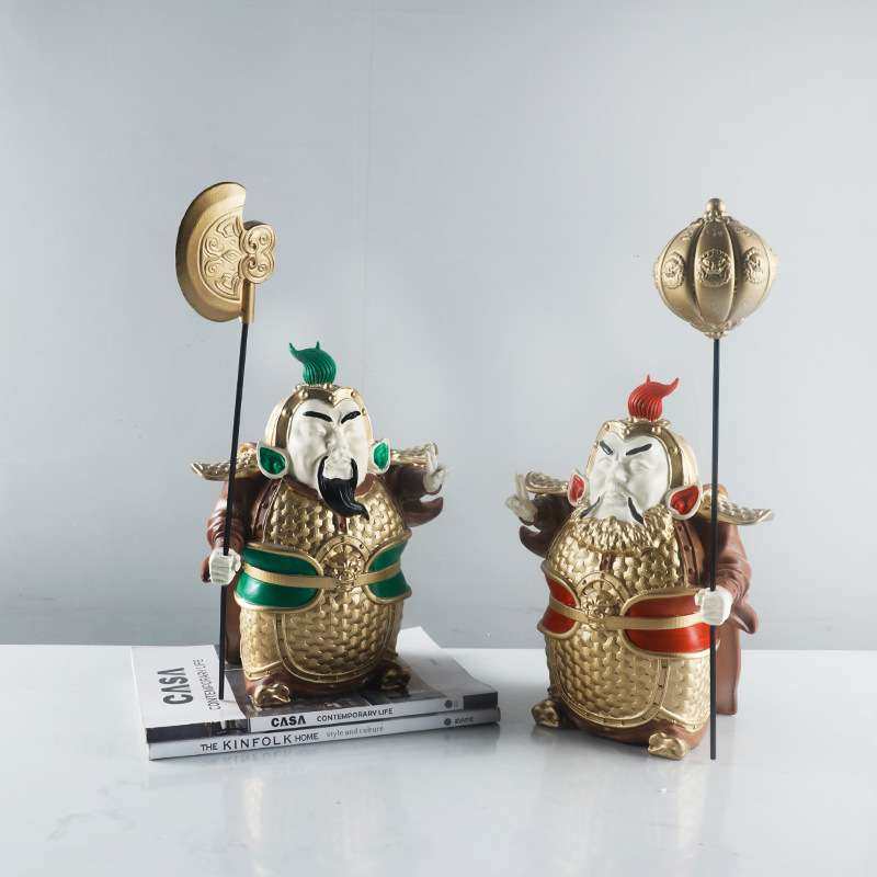 新中式护宅门神哼哈二将摆件家居装饰品客厅门口玄关电视柜书房,玩具/童车/益智/积木/模型,遥控车升级件/零配件,淘宝优惠券,粉丝福利购,淘宝优惠卷