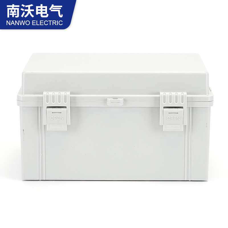 塑料搭扣防水接线盒300*200*170合页翻盖密封箱PC型防水盒