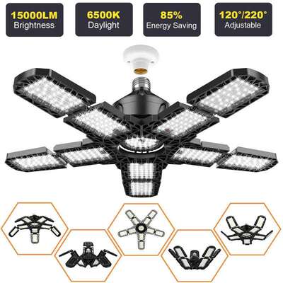 Garage Lights with Adjustable Panels E26/E27 Ceiling Work