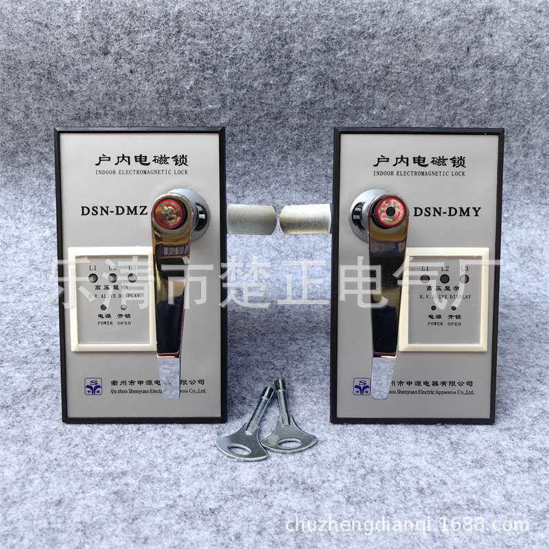 衢州申源户内高压电磁锁DSN-DMZ/DMY手柄式高压柜电门锁电控锁