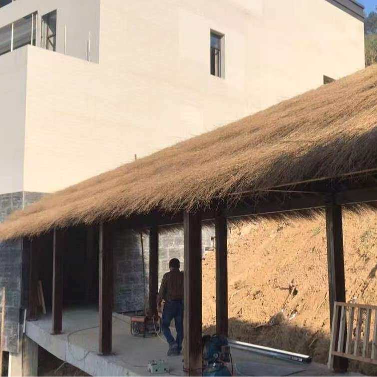 茅草装饰竹枝防水农家乐户外凉亭隔热庭院景区屋顶遮阳毛草防雨