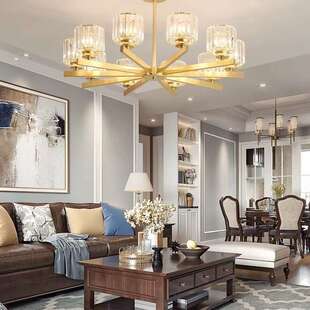 现代轻奢水晶灯客厅吊灯简约大气餐厅灯饰北欧网红爆款主卧室灯具