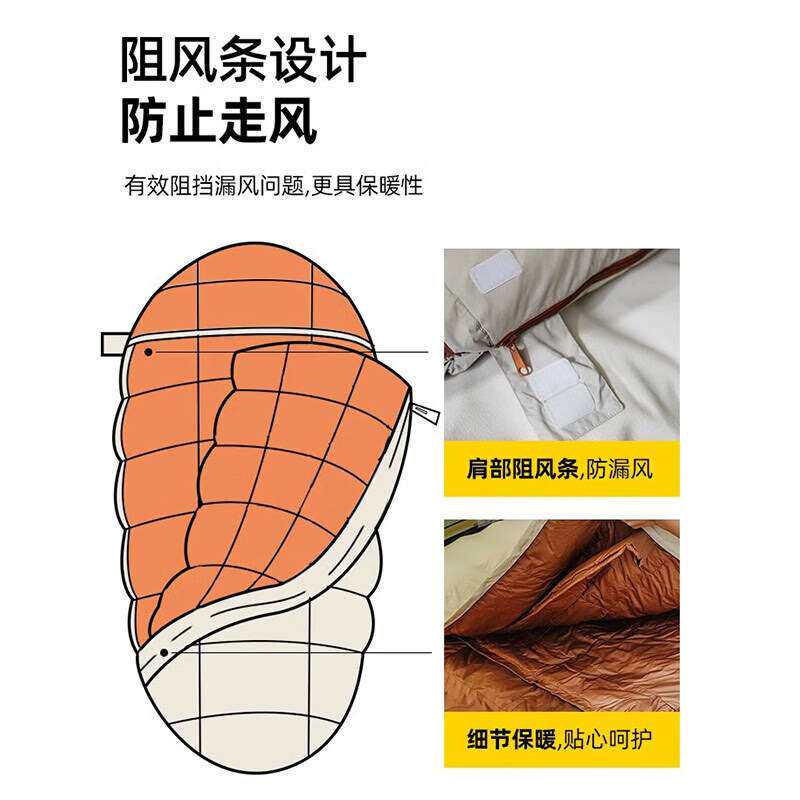 户外羽毛睡袋成人野营秋冬加长加宽加厚办公午休蛋形保暖