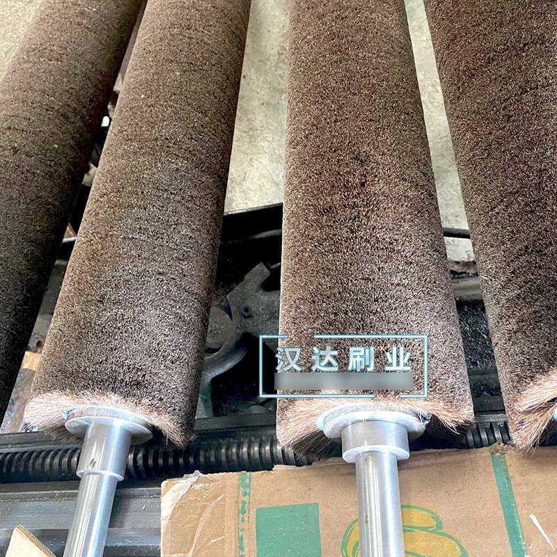 马毛马尾毛刷辊皮革抛光马尾毛刷辊机械清洗除研磨尼龙毛刷辊