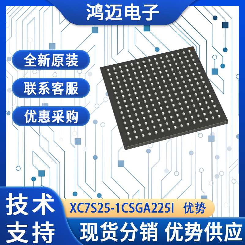 XC7S25-1CSGA225I芯片 通信路由器交换机无线基站芯片 原装现货