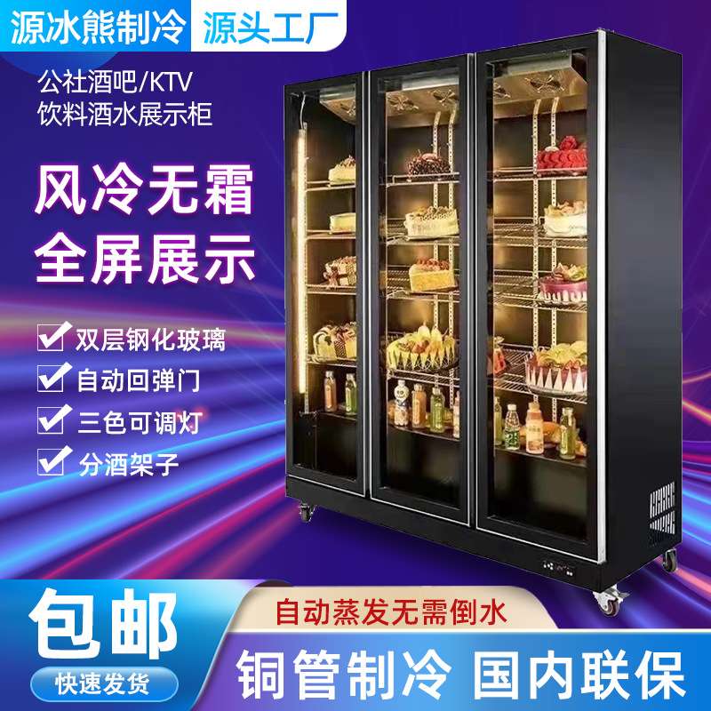 酒吧冷藏展示柜 KTV酒水啤酒饮料展示柜 风冷冷柜网红冰柜冷藏柜