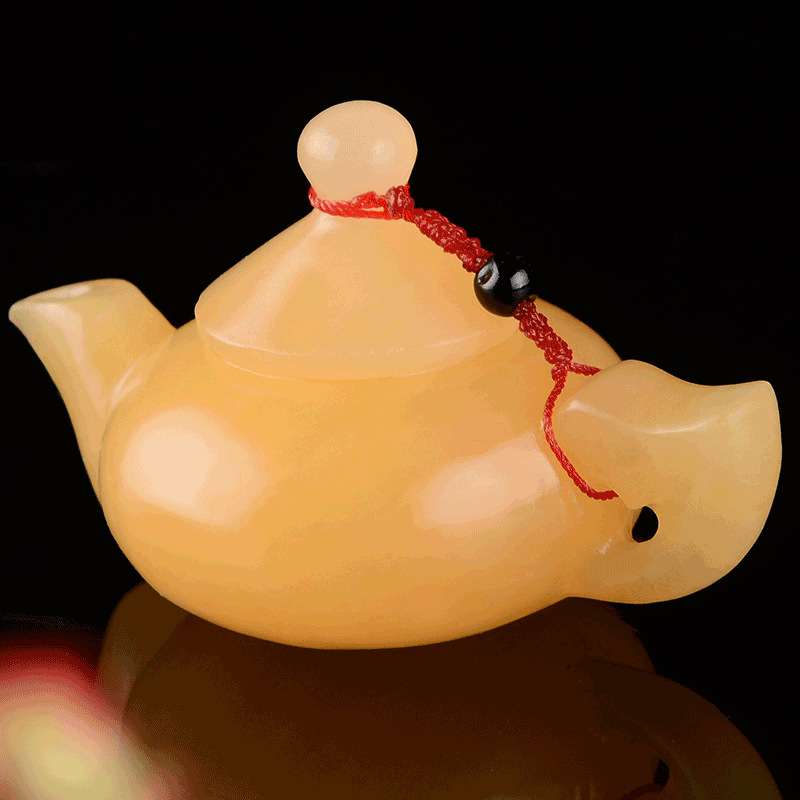 厂家 阿富汗玉把把壶手把件酒壶茶壶摆件玉壶手玩件