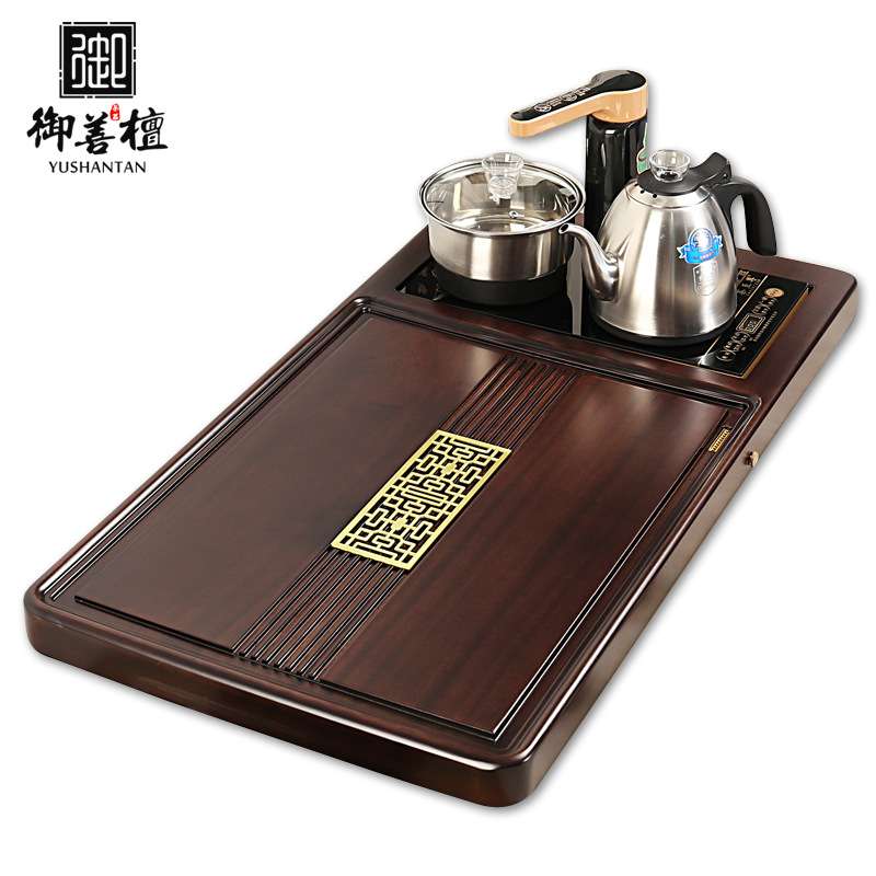 整块实木茶盘四合一花梨木茶台全自动一体家用简约茶海厂家直销