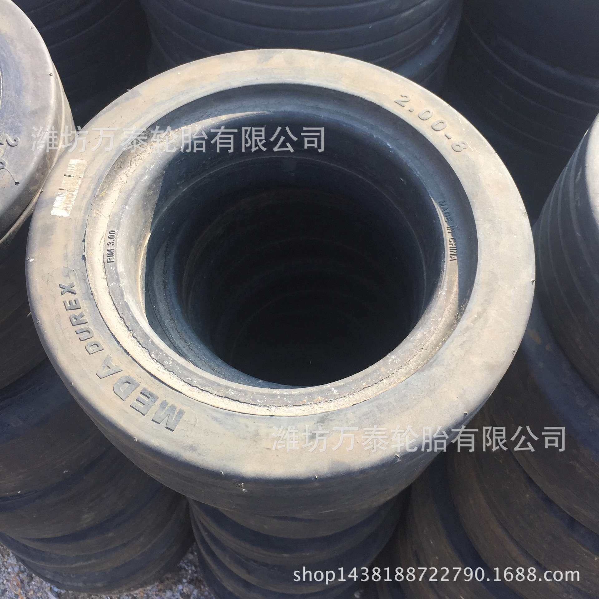 厂家直销 2.00-8 航空地面实心轮胎 机场拖车轮胎铁芯轮胎 拖车轮