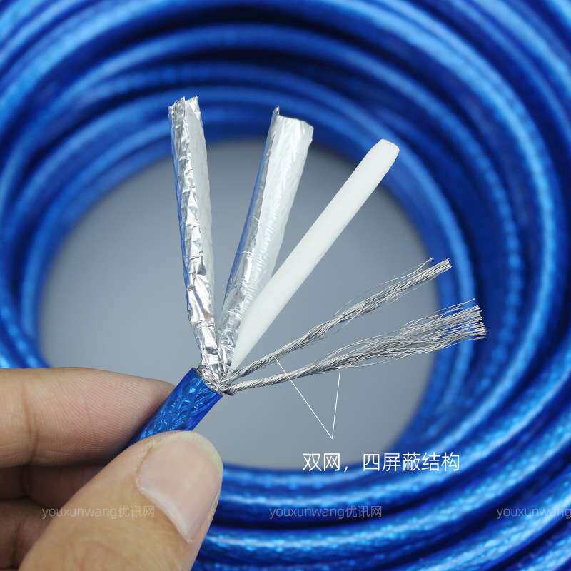 数字有线电视线sywv-75-5-1户户通射频闭路信号连接同轴电缆100米