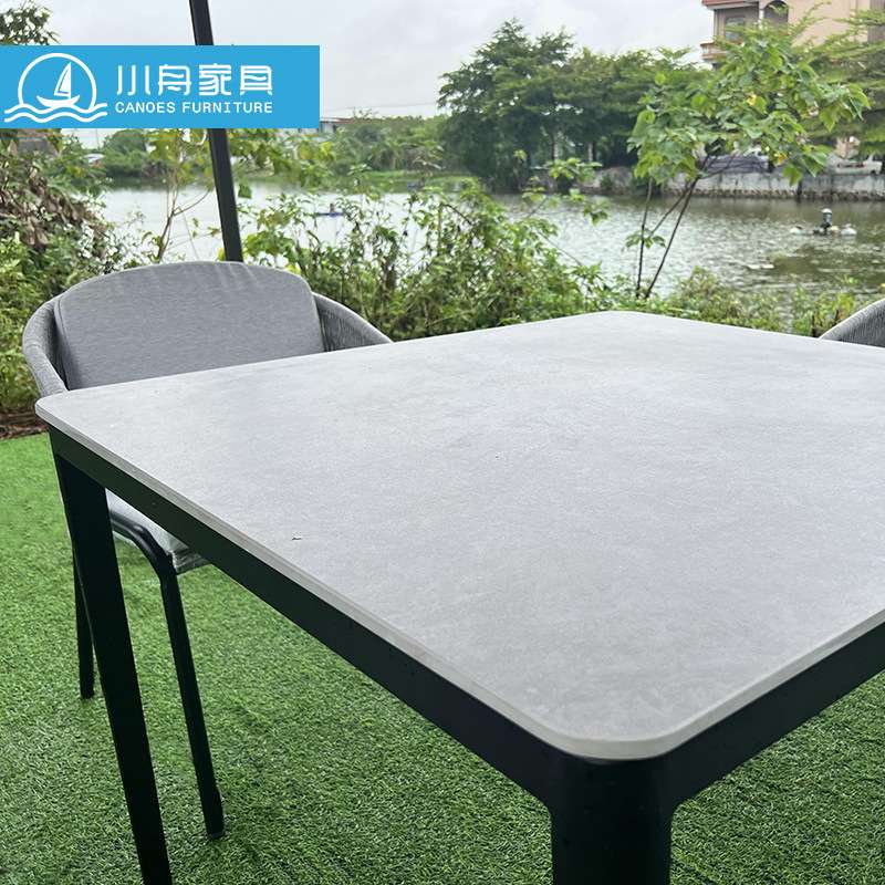 北欧户外天台餐桌椅别墅庭院阳光房酒店花园室外休闲绳编藤椅组合