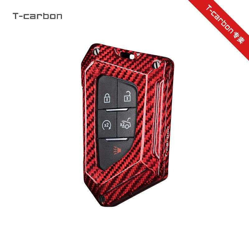 【真碳纤维材料】T-carbon适用新款凯迪拉克CT4钥匙套CT5 6钥匙壳