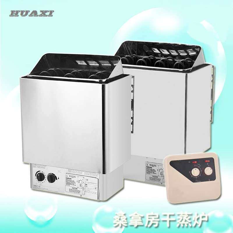 实商热卖 不锈钢桑拿炉 温控数显外控干蒸炉 桑拿汗蒸房加热设备