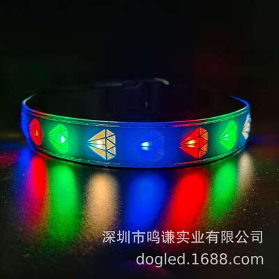 新品  4档发光灯条3D图案 充电发光项圈  厂家直销现货