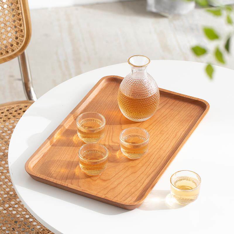 木质托盘长方形家用客厅放茶杯的盘子收纳盘实木茶盘餐盘