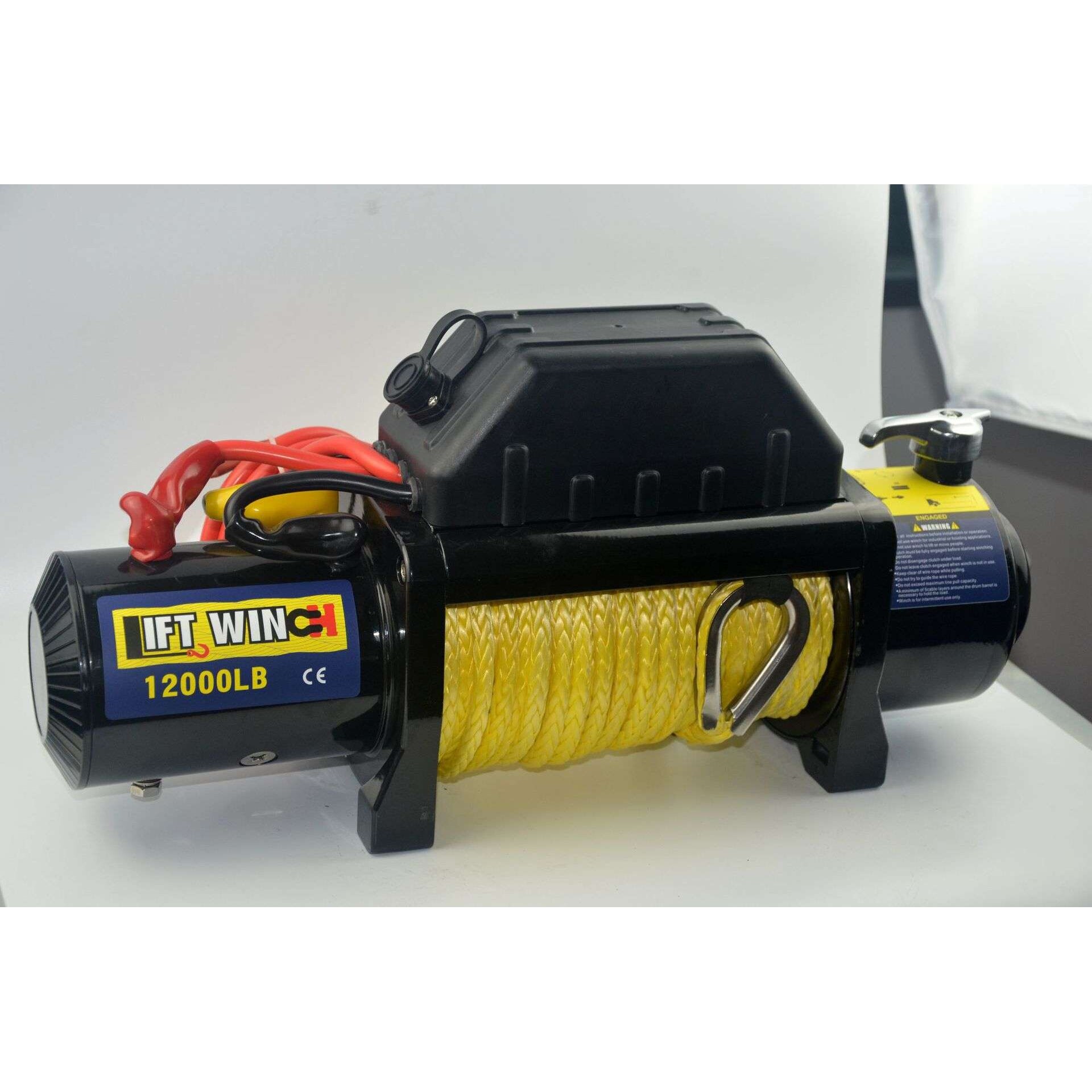 厂家直供 电动绞盘12000磅带尼龙绳12v/24v绞盘 汽车绞盘