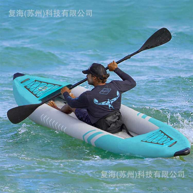 夹网 充氣獨木舟三人独木舟雙人双人折叠皮划艇三人单双人厂家