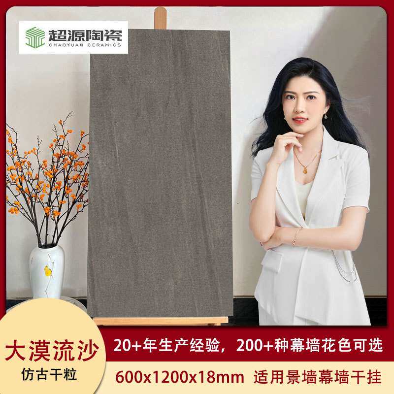 大漠流沙仿古干粒面幕墙石英砖陶瓷pc仿石砖福建地铺石600*1200