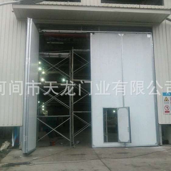 重型工业推拉门 无下轨大折叠门 推拉电动折叠门 大型平开折叠门
