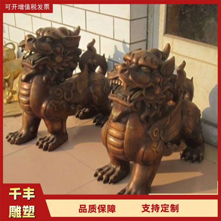 铜貔貅生产厂家 2米铜雕貔貅 1米铸铜麒麟 铸铜怪兽 铸铜貔貅