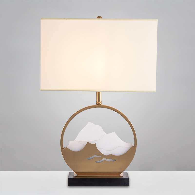 新中式台灯卧室床头创意个性台灯轻奢大理石床头柜灯现代简约客厅