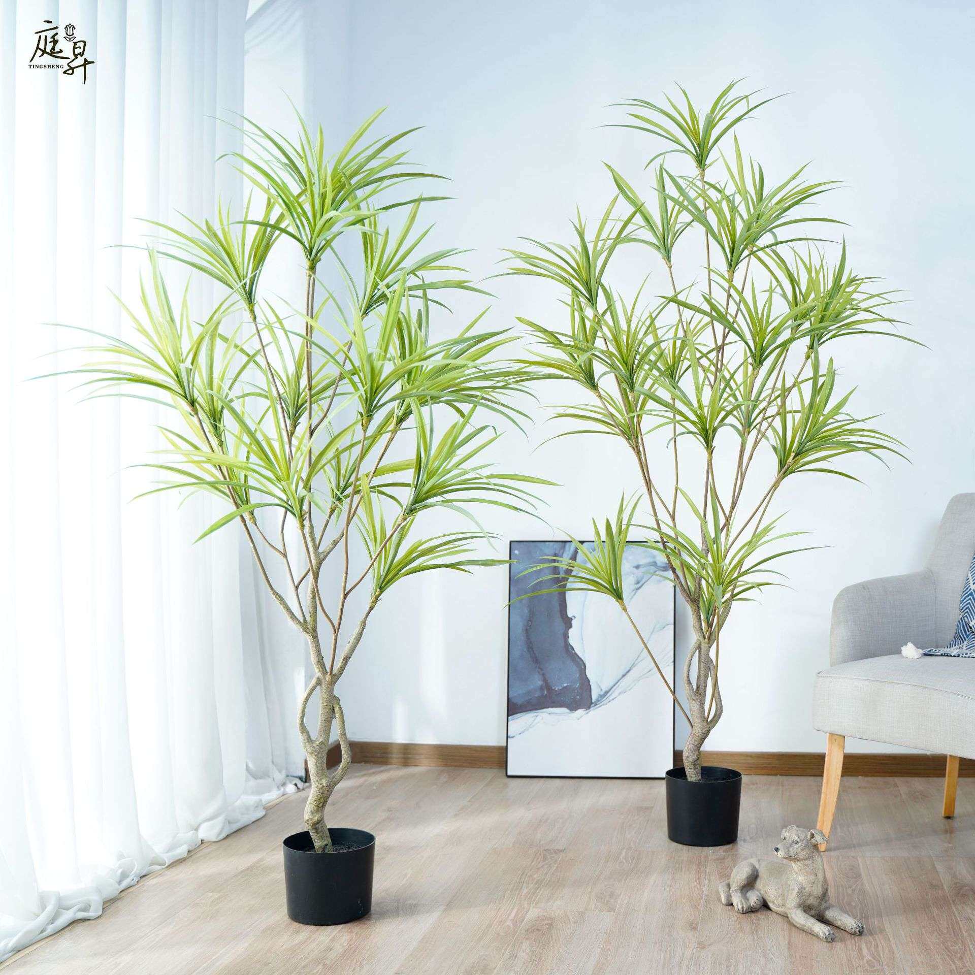 仿真植物 龙血树 北欧落地绿植摆件园林造景树盆景室内装饰盆栽树