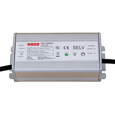 茂硕电源100W CECCC 防水恒压源无频闪防水IP67开关电源MOSOpower