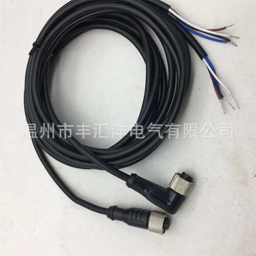 耐油耐高温耐腐蚀连接线四芯 WKC4T-P7X2-2-5-10/TXL带LED连接线