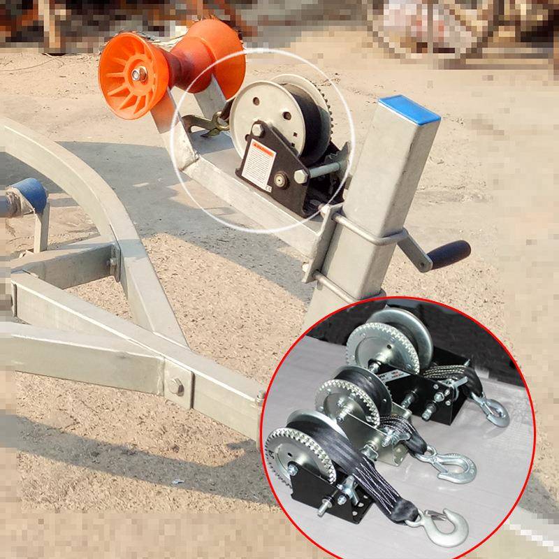 手摇便绞盘 游艇拖车绞盘配件手摇便捷式绞盘 多型号手摇起重吊机