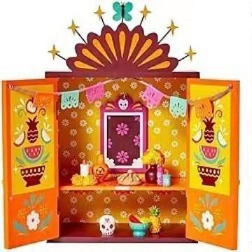 Day of the Dead Wood Ofrenda摆件工艺品木质盒子装饰灶台贡品