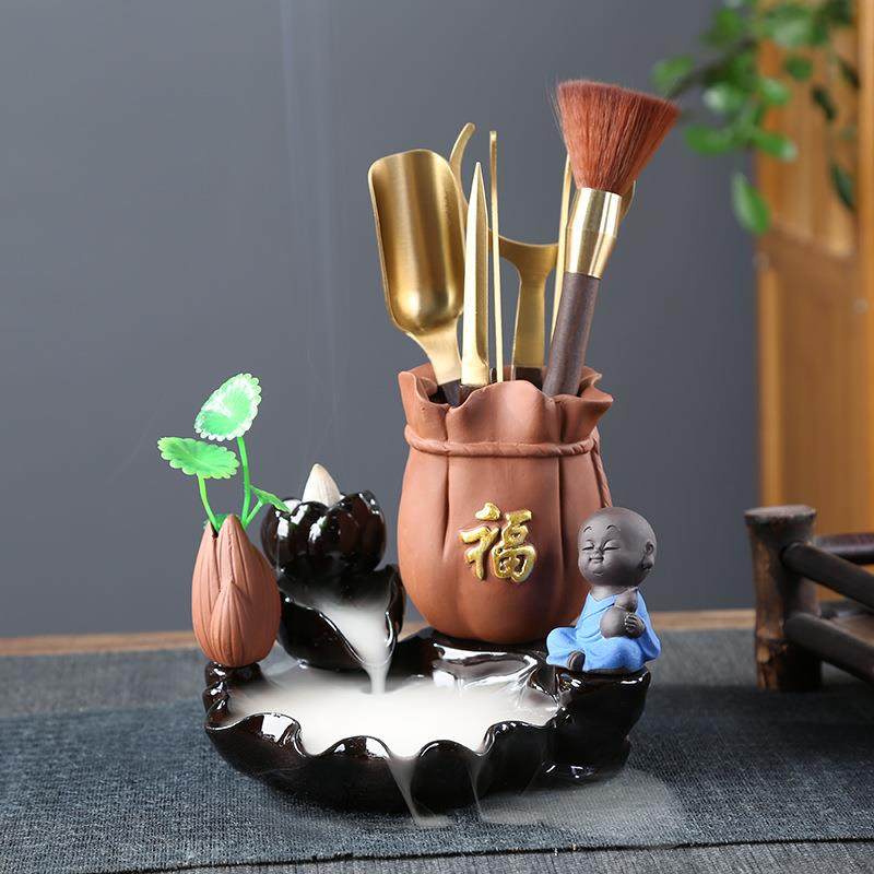 倒流香纯铜茶道六君子套装茶具茶艺摆件黑檀木泡茶工具茶夹笔,电子元器件市场,其它元器件,淘宝优惠券,粉丝福利购,淘宝优惠卷