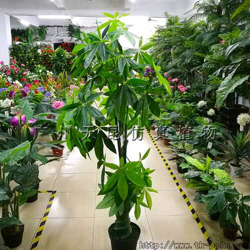 天昆仿真发财树商场店铺开业装饰植物假绿植盆栽风水造景现货盆景