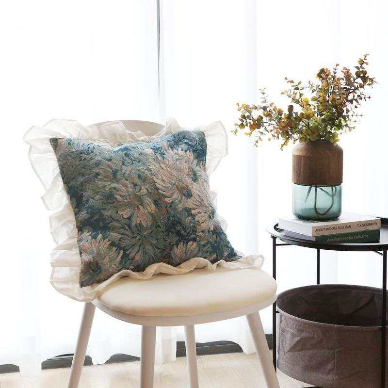 复古油画风抱枕套荷叶边腰靠床头沙发靠枕提花靠枕套民宿田园法式,鲜花速递/花卉仿真/绿植园艺,割草机/草坪机,淘宝优惠券,粉丝福利购,淘宝优惠卷