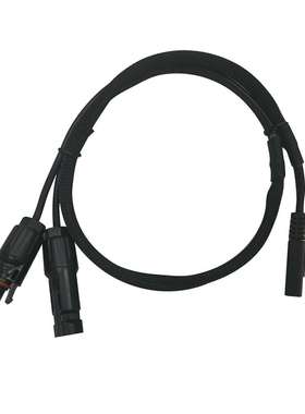 光伏连接器MC4转SAE插头新能源充电线束采用双排4mm2黑线长35CM