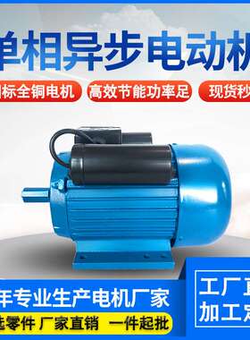 东协220v单相异步电机yl8014/YL8024四极铜线1400转0.55kw/0.75kw