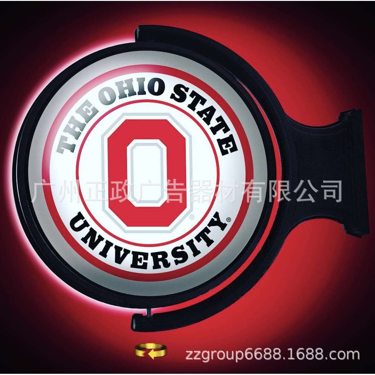 双面圆形旋转吸塑灯箱定 制户外防水侧招悬挂墙式全自动led广告牌