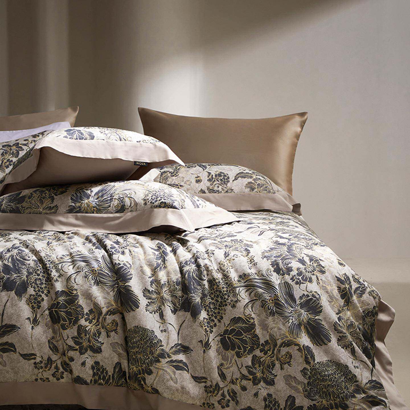 高端金太阳秋冬100s全棉长绒棉加厚磨毛四件套保暖轻奢风床上用品