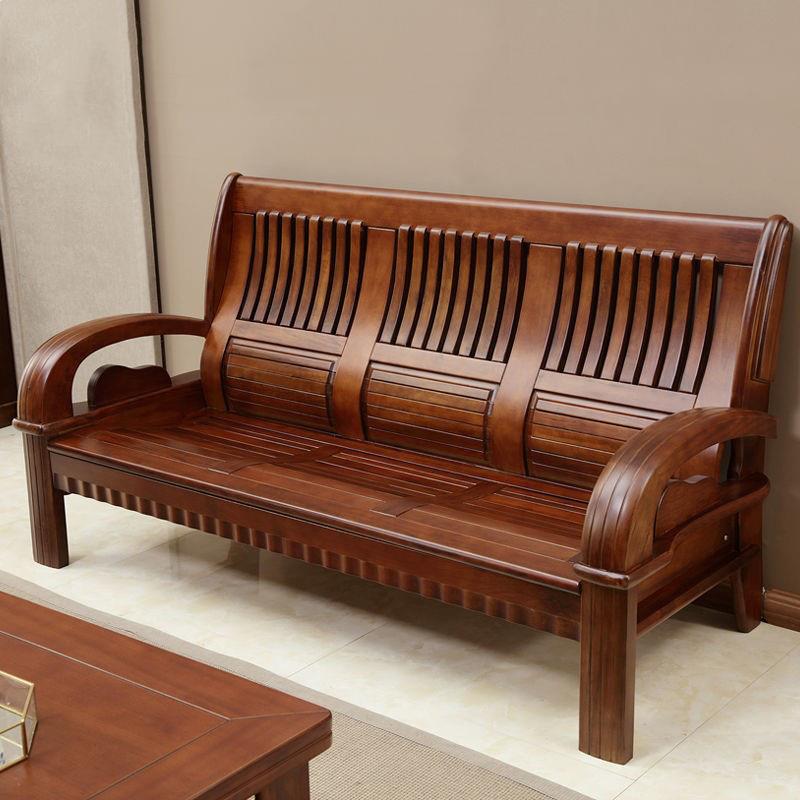 全实木沙发组合客厅家具新中式香樟木沙发123农村经济型木质沙发