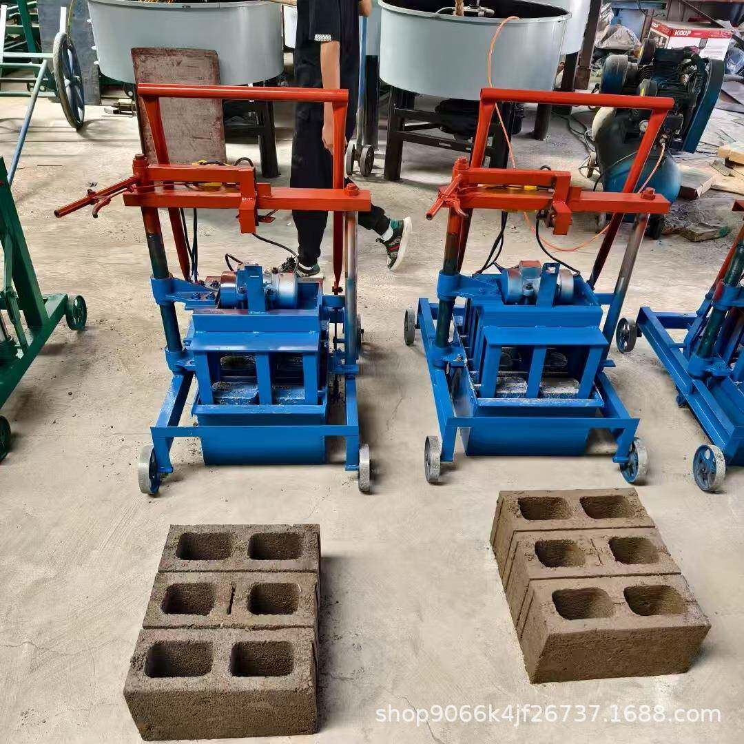 小型混凝土水泥制砖机家用免烧空心砖机移动路面花砖机