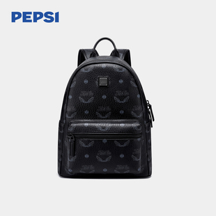 Pepsi/百事轻便旅行出游皮质双肩包男大容量高中生大学生背包百搭