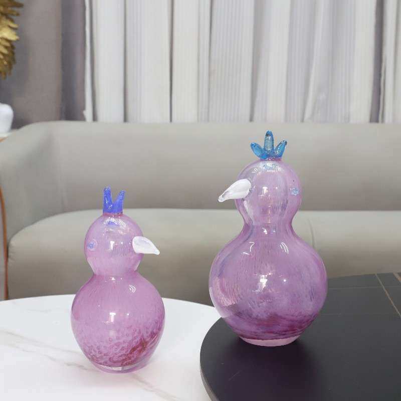欧式轻奢粉色琉璃百鸟动物雕塑摆件客厅卧室玄关酒店软装家居饰品,3C数码配件,USB灯,淘宝优惠券,粉丝福利购,淘宝优惠卷