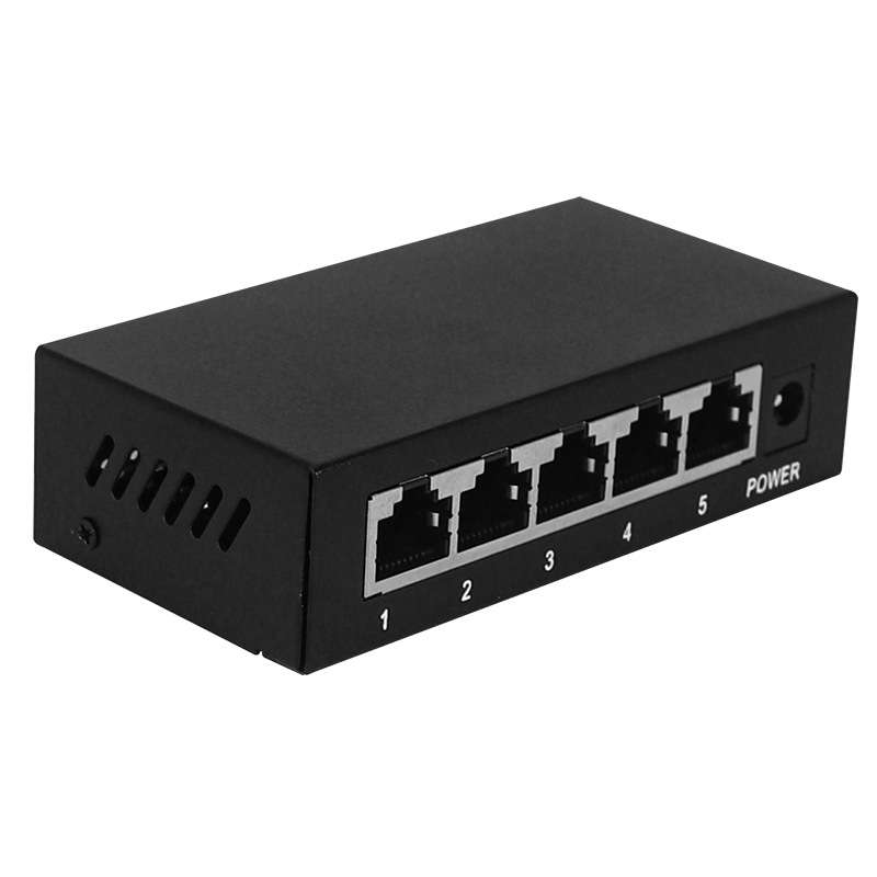 标准POE供电交换机网络监控5口分线设备百兆POE交换器52V