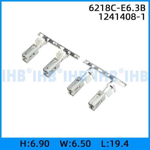 6218C-E6.3B 1241408-1 连接器插簧插片镀锡对插公母 连绕端子 接