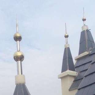 GH环形避雷塔 17米锥形避雷针塔 加油站塔式避雷接闪杆 结构稳定