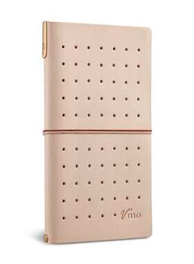 齐心 C8100 V'mo旅行日志 植鞣皮 狭长A5