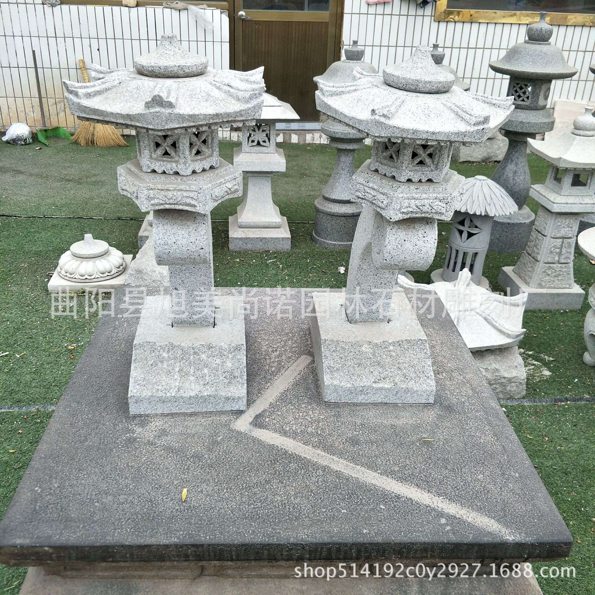 仿古石灯庭院园林景观石雕石灯门口摆放现货 支持加工