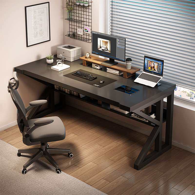 电脑桌带主机位桌椅带椅台式桌子家用房间用卧室简易电竞桌书桌