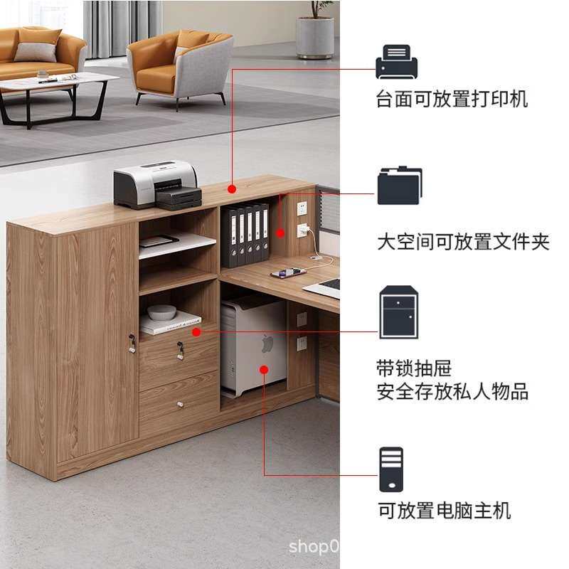 佛山办公家具 屏风板式简约现代4/6人财务工业风办公桌椅组合