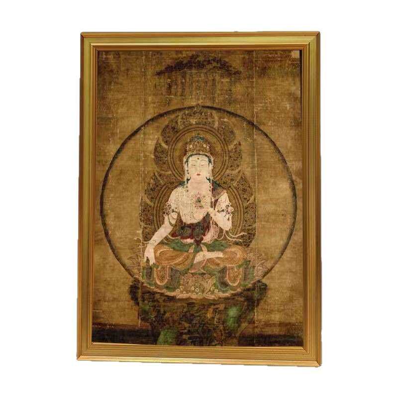 唐卡画框摆件守护十二生肖画像生肖马守护神大势至菩萨专用装饰